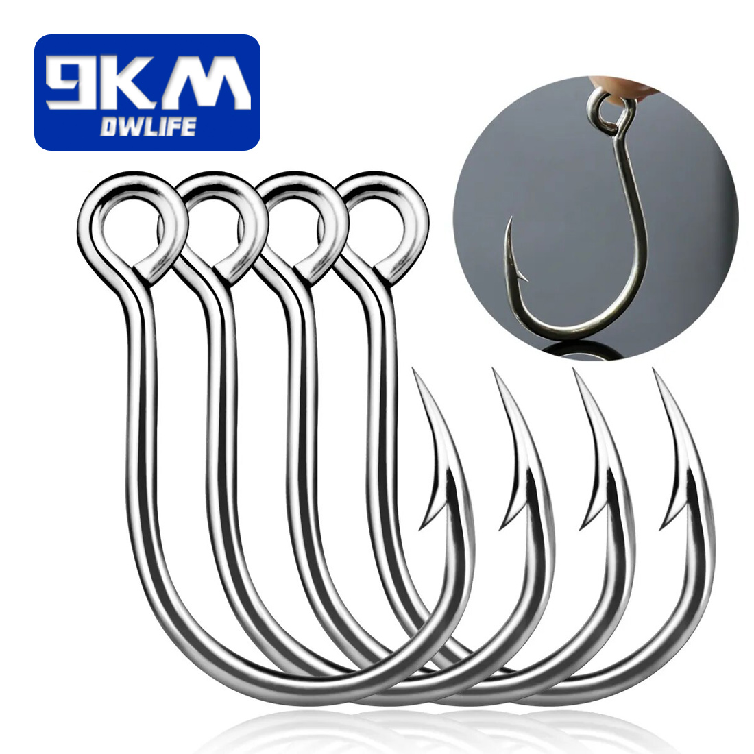 Fishing Hook Offset - Anzuelos de pesca de 9KM, 25
