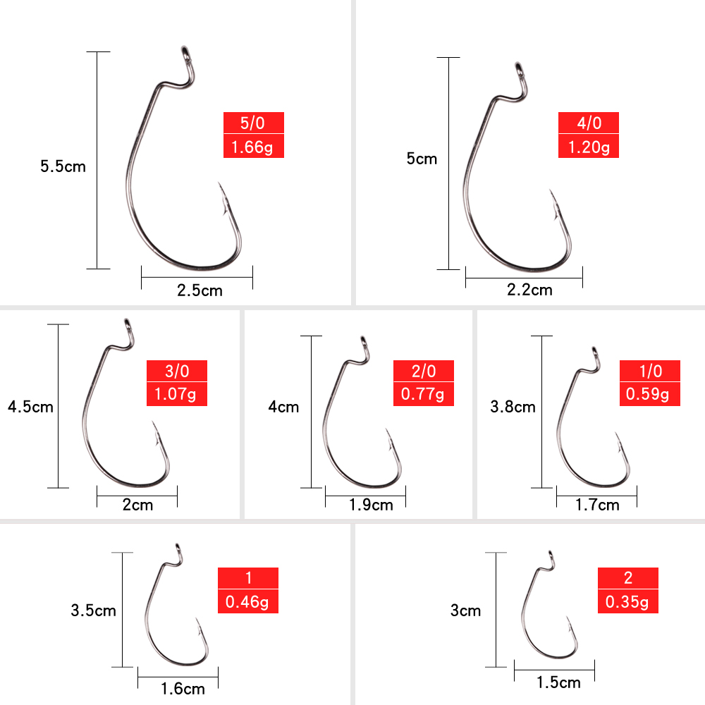 LUSHAZER-anzuelos de pesca de  - Fishing Hook Offset reseña y precio
