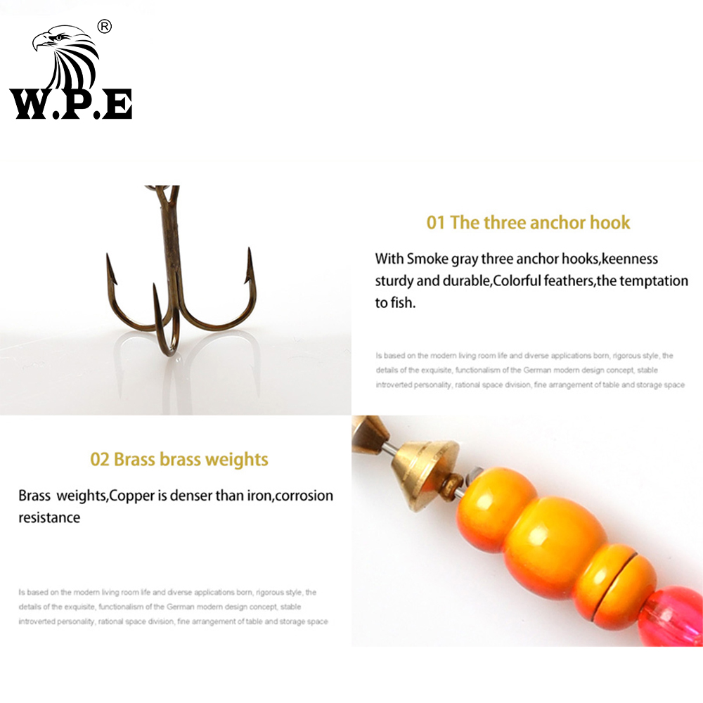 W.P.E Nuevo señuelo giratorio  - Fishing Hook Treble reseña y precio